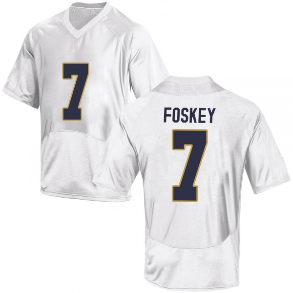 Isaiah Foskey Notre Dame Fighting Irish NCAA Men's #7 White Game College Stitched Football Jersey WVC0555MN